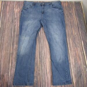 Abstract One Jeans Mens 42x32 Blue Denim Straight Leg Classic Casual Pants
